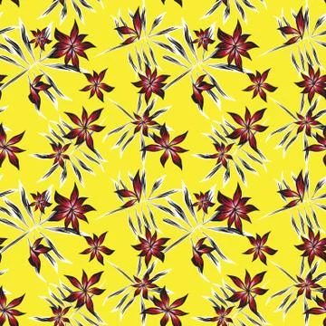 Tropical Floral seamless Pattern Stock Illustration