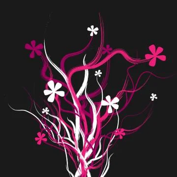 Tropical Flower Background - Vector Illustration Stock Illustration