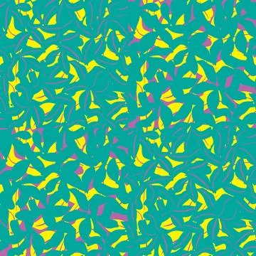 Tropical foliage texture textile pattern design in yellow and teal for fash.. Ilustración de archivo