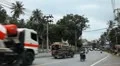 Tropical Forest in Samui Island, Amazing Thailand, Palm Tree, Traffic Car, Road HD Footage