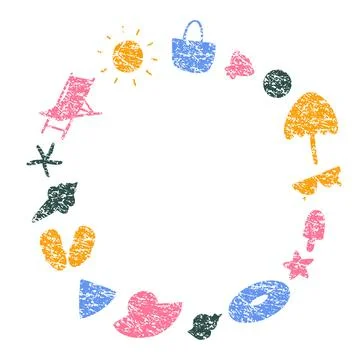 Tropical frame simple design Stock Illustration