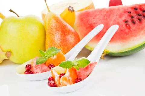 Tropical fruit background. Stock Photos