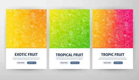 Tropical Fruit Flyer Concepts Illustrazione stock