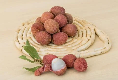 Tropical fruit - lychee Stock Photos