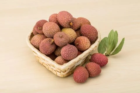 Tropical fruit - lychee Stock Photos