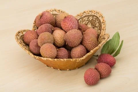 Tropical fruit - lychee Stock Photos
