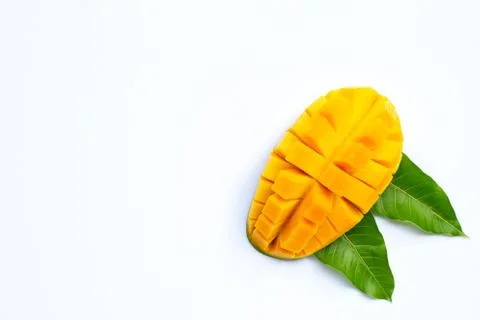 Tropical fruit, Mango  on white background. Stock Photos