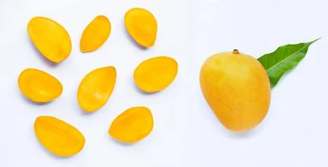 Tropical fruit, Mango  on white background. Foto stock