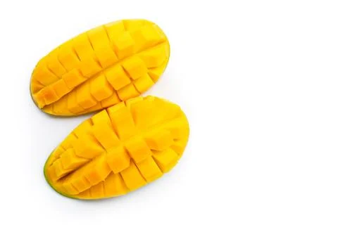 Tropical fruit, Mango on white background. 스톡 사진