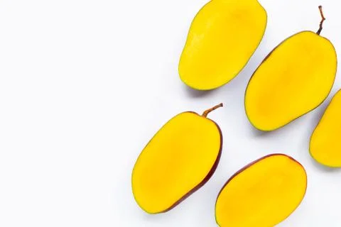 Tropical fruit, Mango  on white background. Stock Photos
