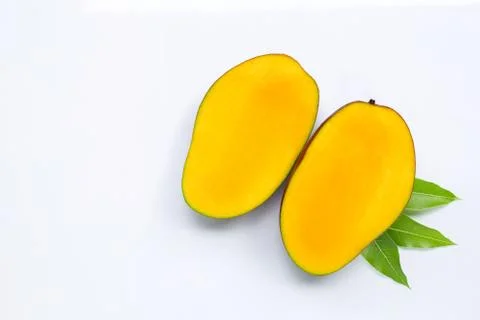 Tropical fruit, Mango  on white background. Stock Photos