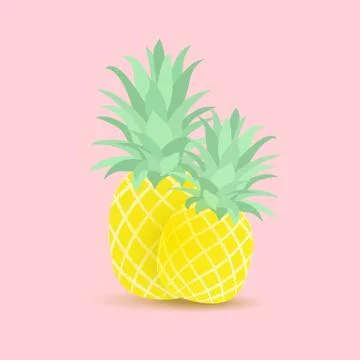 Tropical fruit pineapple Stock Illustration
