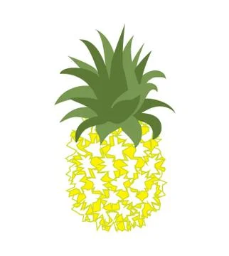 Tropical fruit pineapple Stock Illustration