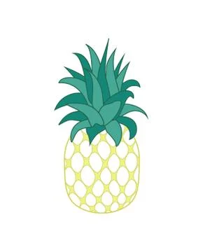 Tropical fruit pineapple Stock Illustration