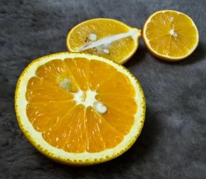 Tropical fruits oranges and lemons Stock Photos