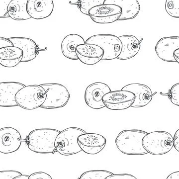 Tropical fruits. Vector  pattern Stock Illustration