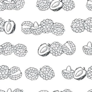 Tropical fruits. Vector  pattern Stock Illustration