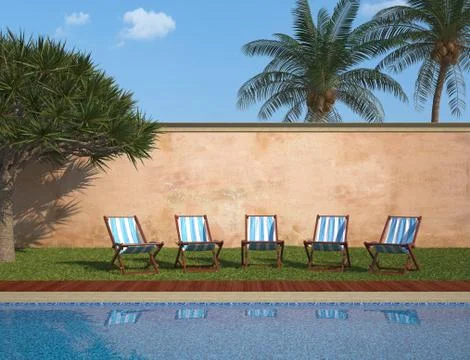 Tropical garden Stock Illustration