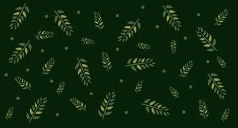 Tropical green leaf pattern background. Poster/Template. Stock Illustration