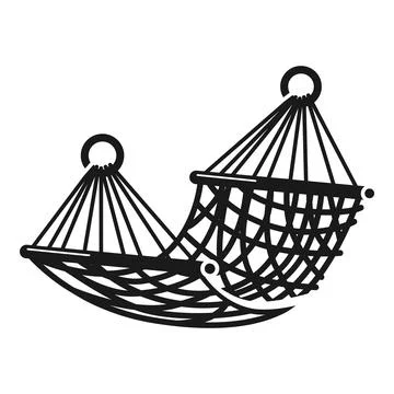 Tropical hammock icon, simple style 스톡 일러스트