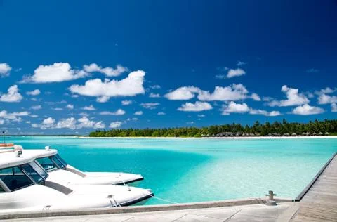 Tropical harbour Stock Photos