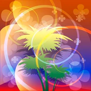 Tropical holiday Stock Illustration