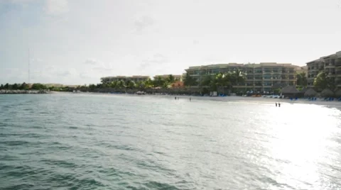 Tropical Hotel Beach Stock Footage 40655703