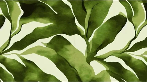 Tropical ink drawn palm trees summer floral seamless animation.Exotic Stock Footage 220122747