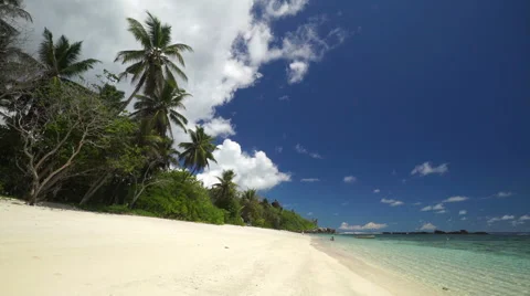 Tropical island beach Stock Footage 45555807