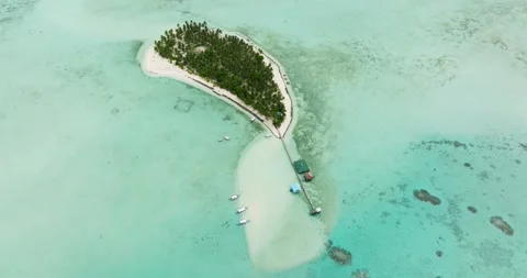 Tropical island with a beach. Stock Footage 301185531