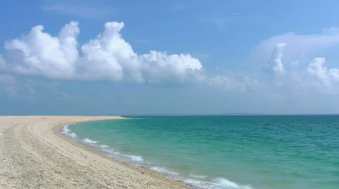 Tropical island beach (timelapse) Stock Footage 722832