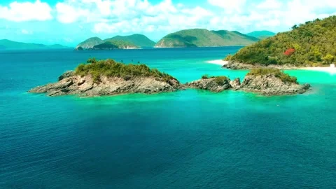 Tropical Island Stock Footage 136671867