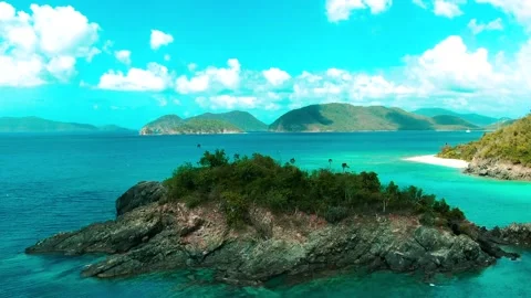 Tropical Island Stock Footage 136671871