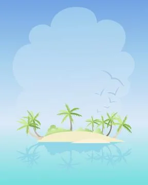 Tropical island Stock Illustration