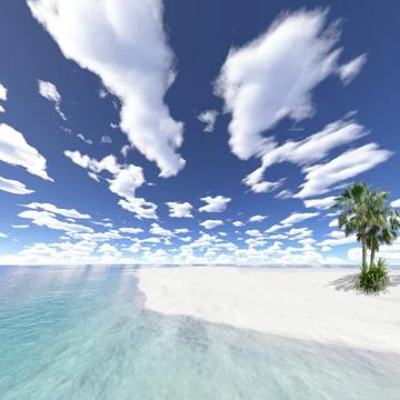 Tropical island Stock Illustration