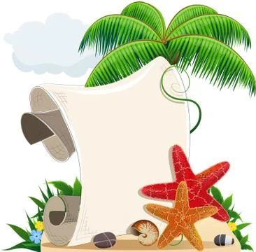 Tropical island Stock Illustration