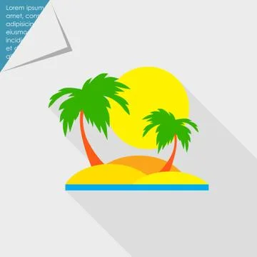 Tropical island 스톡 일러스트