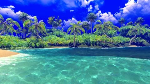 Tropical island Stock Illustration
