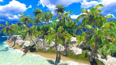 Tropical island Stock-Illustration