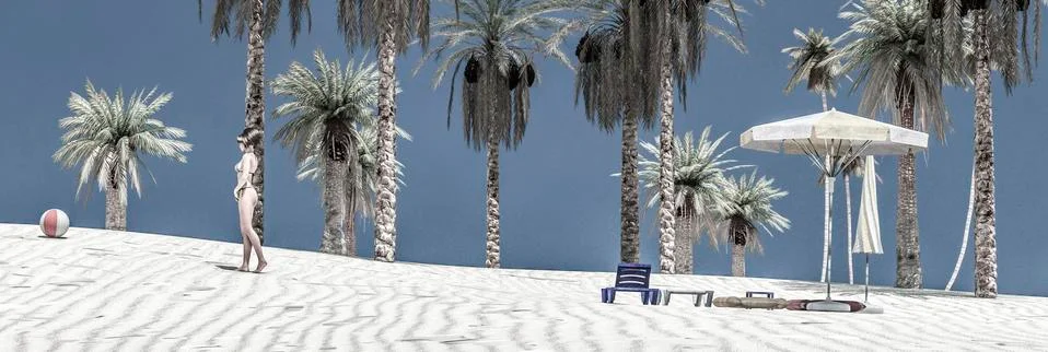 Tropical island Stock Illustration