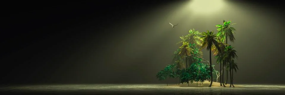 Tropical island Stock Illustration