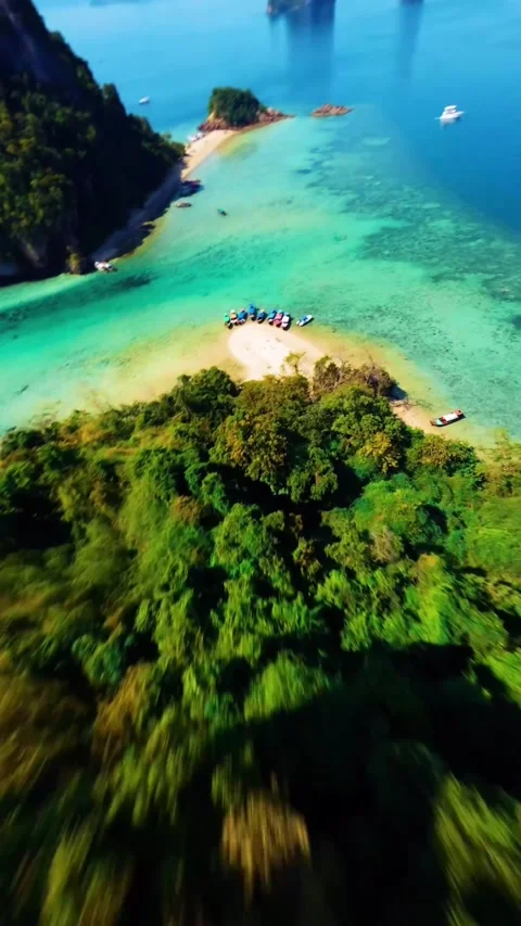 Tropical island in the ocean Stock Footage 272298666