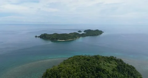 Tropical island with sandy beach. Stock Footage 251420238