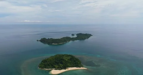 Tropical island with sandy beach. Stock Footage 321909941