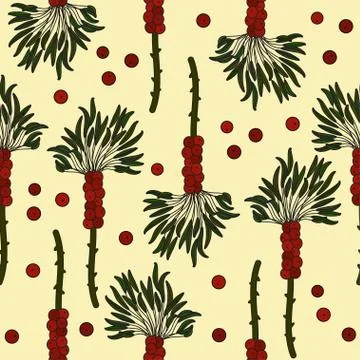 Tropical island seamless pattern Stock Illustration