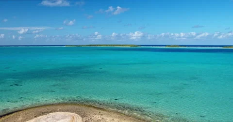 Tropical Island in South Pacific Stock Footage
