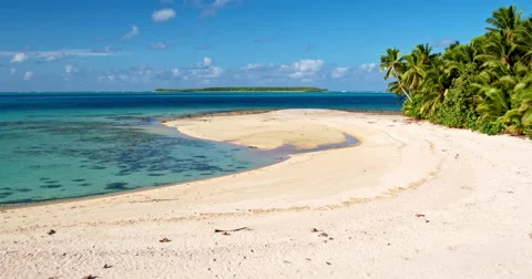 Tropical Island in South Pacific Stock Footage