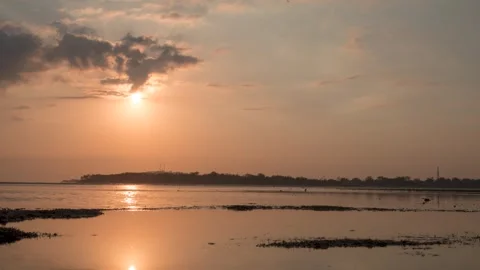 Tropical island sunset time lapse gili air lombok indonesia Stock Footage 254002389