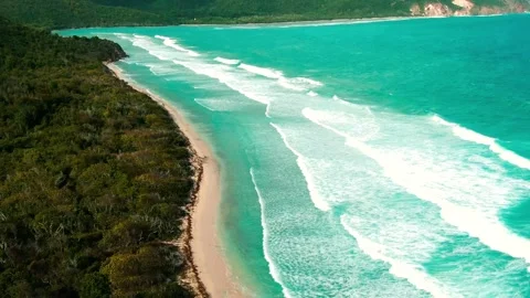 Tropical Island Waves Stock Footage 136671818