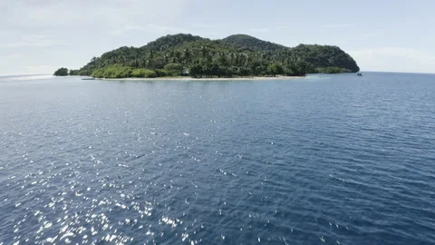 Tropical Islands And Blue Sea of Pujada Mati City Stock Footage